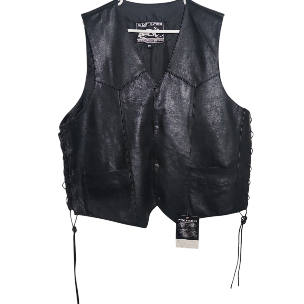 Event Leather EL5315 Mens Black Leather Sz 3XL
